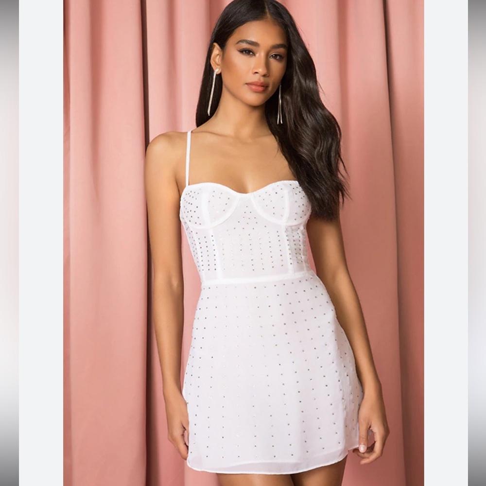 Superdown Embellished Rbinestone mini dress